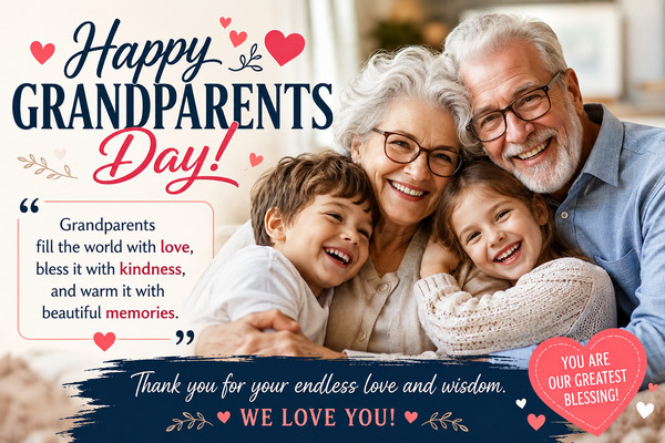 Happy Grandparents Day Quotes in English ❤️ Heart-Touching Wishes & Messages