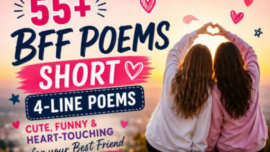 50+ BFF Poems Short 💕 4-Line Best Friend Poems