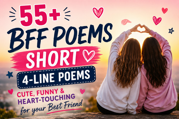 50+ BFF Poems Short 💕 4-Line Best Friend Poems